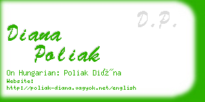 diana poliak business card